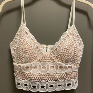 Embroidered crop top